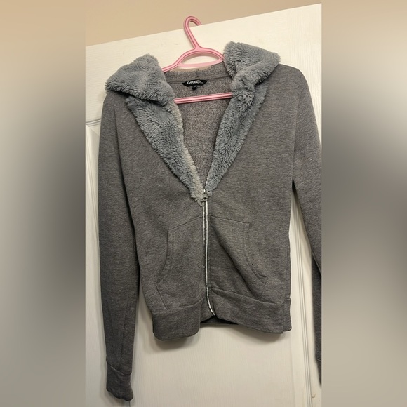 Gray Sherpa-Lined Women's Jacket - Picture 1 of 2